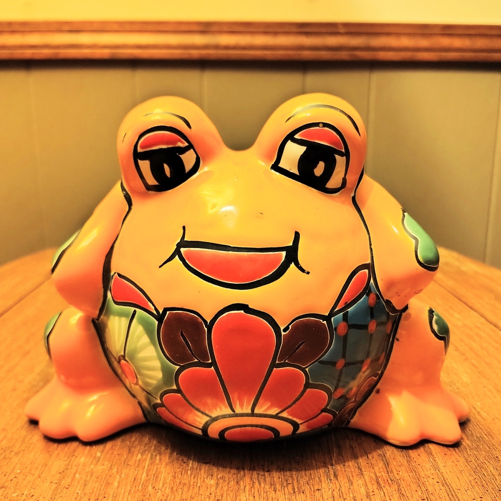 Talavera Frog Planter